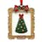 2" x 2.5" Gold with Holly & Bow Ornate Metal Ornament Frame by Studio Décor®